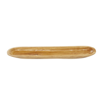 Aughalish Teak Wood Handmade Live Edge Decor Brown Tray
