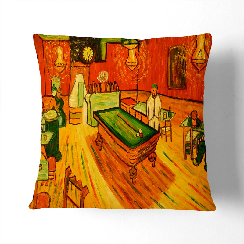 The Night Cafe Vol.1 Square Throw Cushion, Stone, 40cm H x 40cm W x 15cm D
