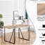 Table de salle à manger de style industriel en bois rectangulaire pour 4 à 6 personnes, plateau de table en bois artificiel de 1,5 pouce d'épaisseur, pieds en métal noir