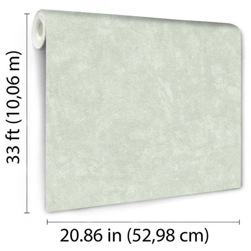 Papier peint texturé faux béton, Vert clair