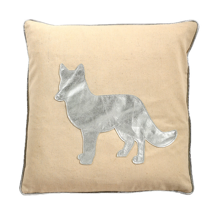 Patchwork Throw Pillow, Silver, Down