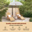 Balinese Parasol Cream Cotton, Solid Wood-1308678105