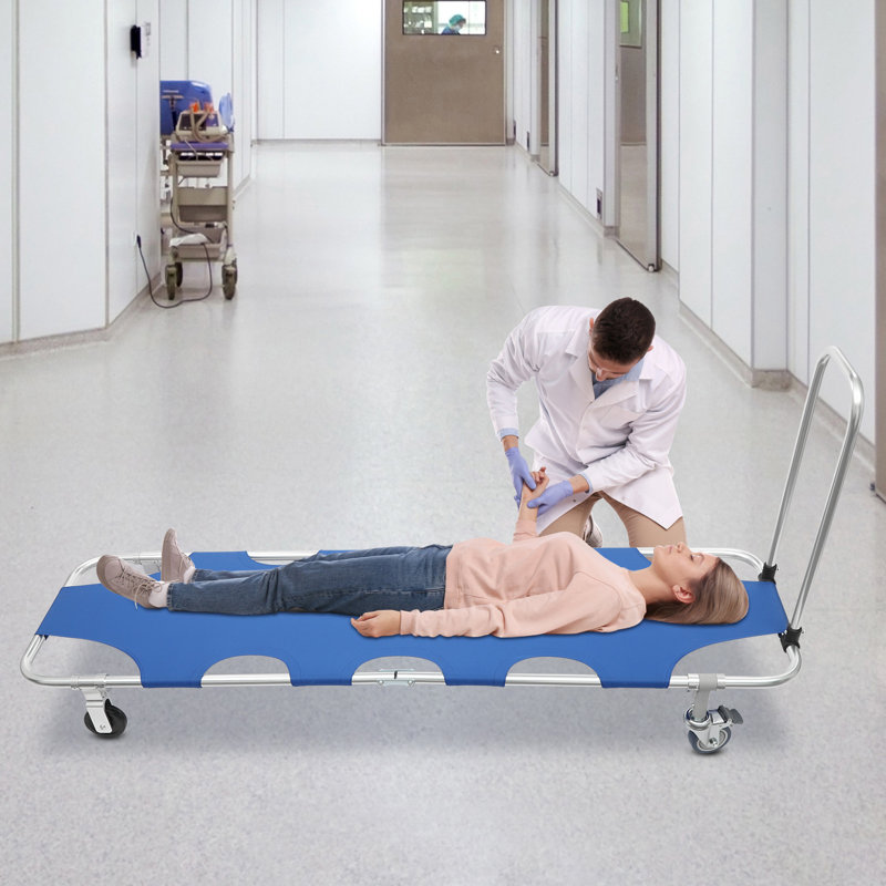 Brancard pliant pour urgence médicale