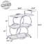 Antu 3-Tier Chrome Glass Mobile Home Serving Bar Cart with Locking Casters-1664088129