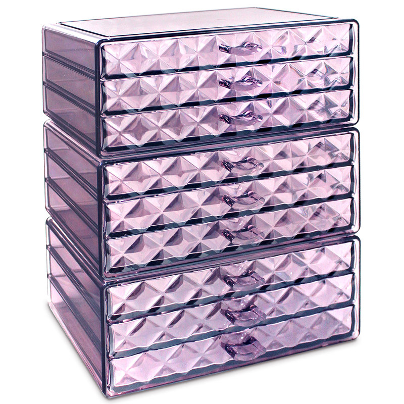 Rangement à maquillage et à bijoux Dunsmuir, Mauve