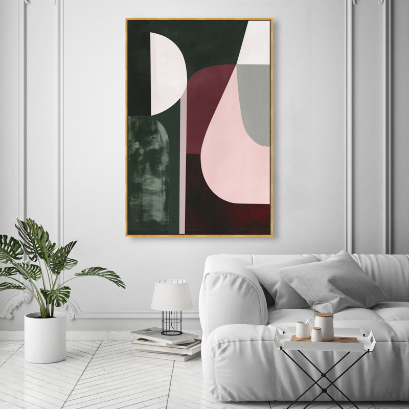 Oliver Gal Rich Botanicals III Abstract - Heavy Gel Top Coat Framed Canvas Art, 55" H x 37" W, Gold