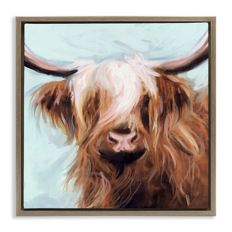 "Floater" par Nina Blue, Cadre flottant orme Montalcino, H 25 po x l 25 po