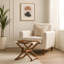 Tabouret d'appoint moderne pliant avec motif de vache pour la décoration intérieure - Tabouret de coiffeuse sans dossier ou tabouret pour la chambre à coucher et le salon - 19 po, blanc et brun-1658297669