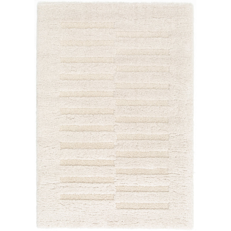 Rectangle Geometric Shag, Cream, Rectangle 160 x 230 cm