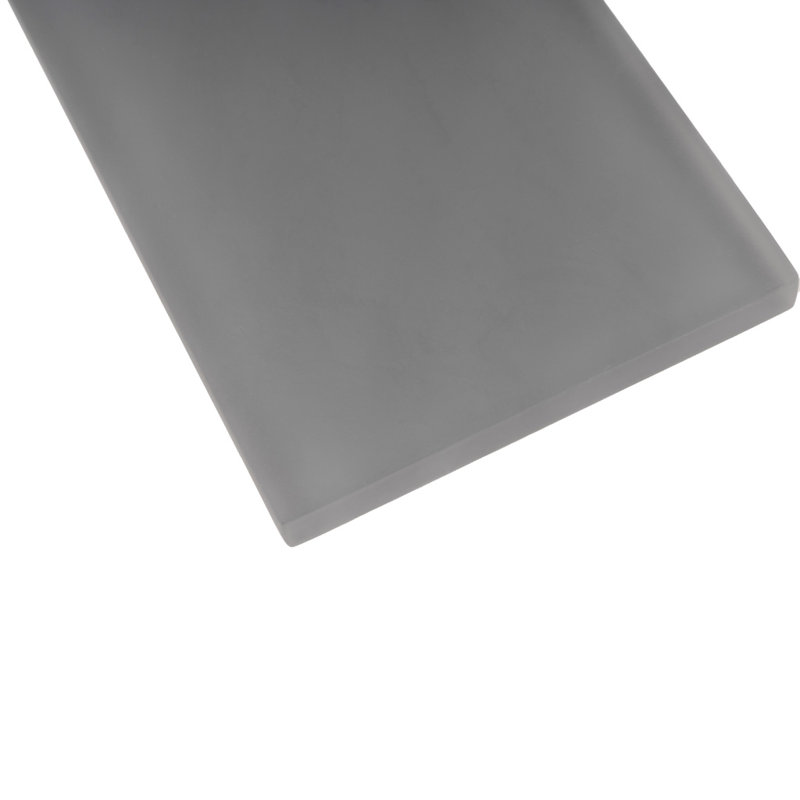 3"X 6" Matte Finished Glass Subway Tile, Dark Gray