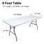 Ivory Spandex Table Cover 6FT, Washable Stretch Tablecloth for Weddings, Events, Banquets, Parties-1291884317
