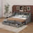 Convertible Daybed Frame King Size With Stylish Storage Bookcases-829566162