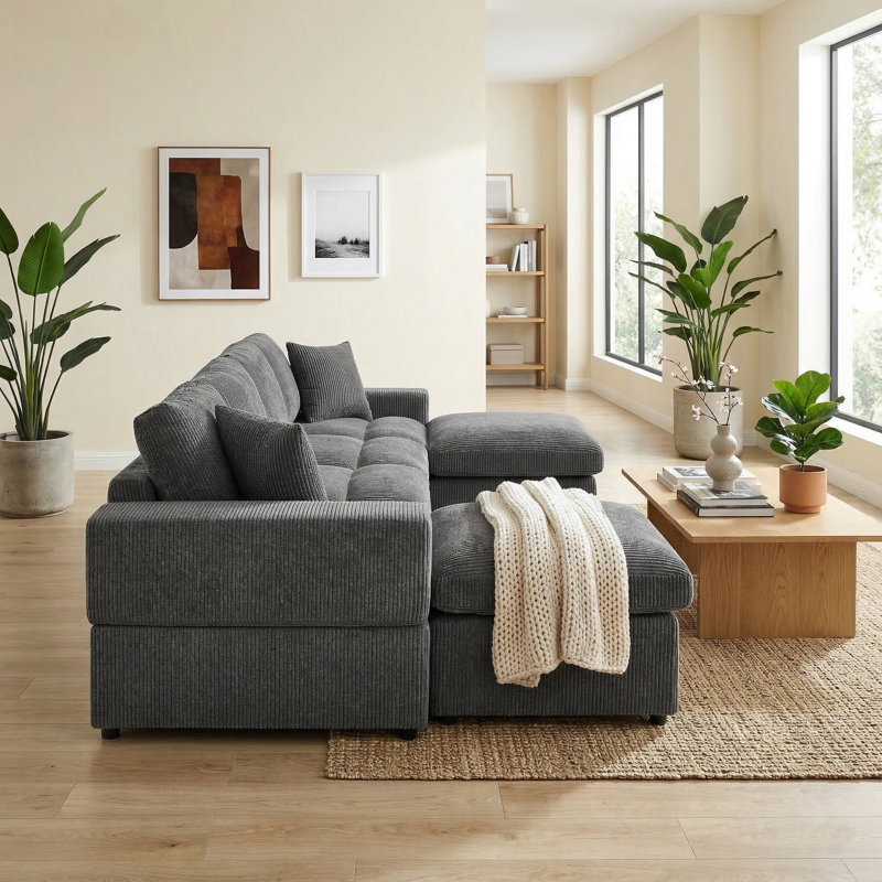Loette 3 - Piece Upholstered Sectional