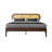 Caneva Queen Size Scandinavian Solid Wood Platform Bed Frame, CAB-42-Q, with Rattan Headboard, Espresso Oak, No Box Spring Needed-1772627234-1772627233