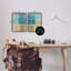 «Brown and Blue Abstraction», impression sur bois 2 pièces-93787089-93787090