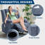 Fauteuil inclinable massant et chauffant avec très grand repose-pieds, porte-gobelet et poches latérales pour le salon-2128650674