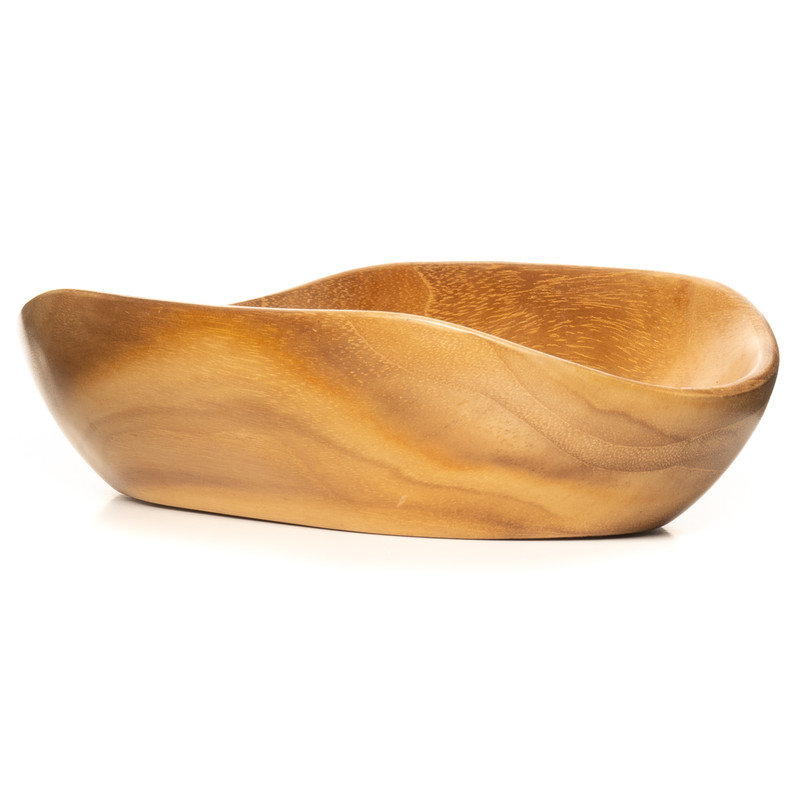 Assiette à apéritif ovale en bois Yakizara