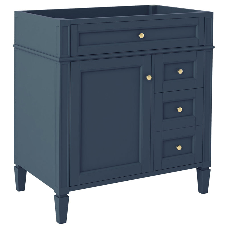 Meuble-lavabo de 30 po sans lavabo supérieur, Bleu