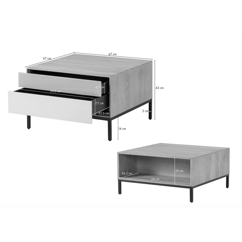 Chicago Four Leg Coffee Table with Storage