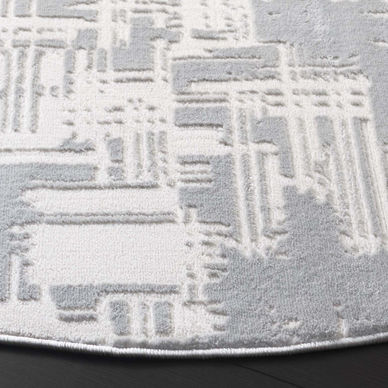 Endesha 100 Performance Abstract Rug, Round 6'3"