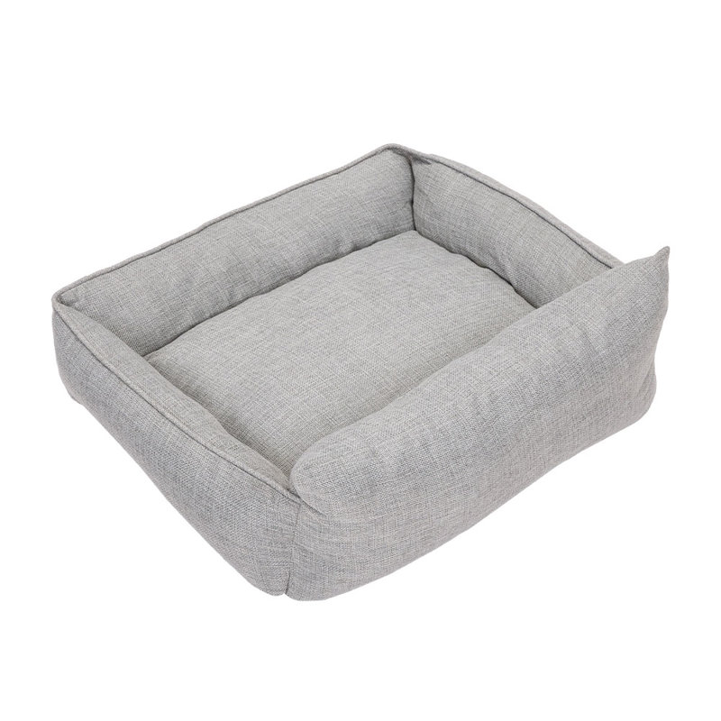 Polyester Pet Bed, Light Grey, 22cm H x 53cm W x 46cm D