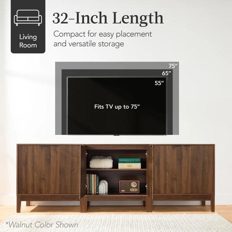 2-Door Storage Cabinet, Black