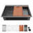 33" Drop In Kitchen Sink - 33*22 Inch Gunmetal Black Kitchen Sink Topmount Single Bowl 16 Gauge Stainless Steel Ledge Workstation Kitchen Sinks