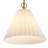1-light Single Pendant Light With Opal Ribbed Glass Shade