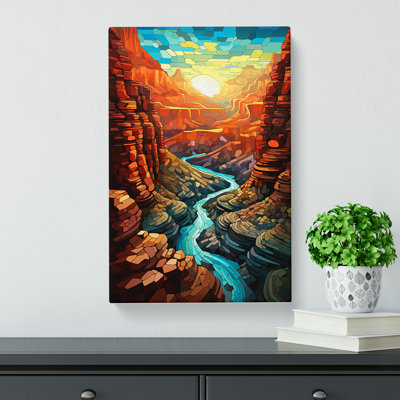 Grand Canyon Futurism - Wrapped Canvas