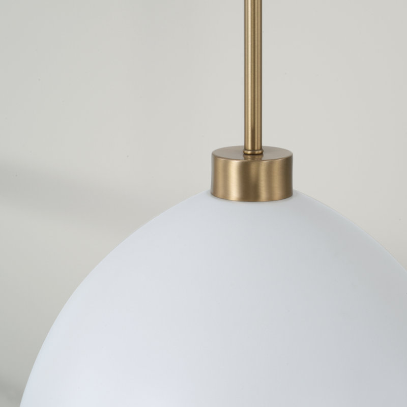 Ross 1 - Light Dome Pendant, White