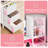 Computer Desk with 3 Fabric Drawers & 2-Tier Table Cabinet, Gaming Desk with LED Light Strip, Power Outlets & Headphone Hook-128968279-128968281