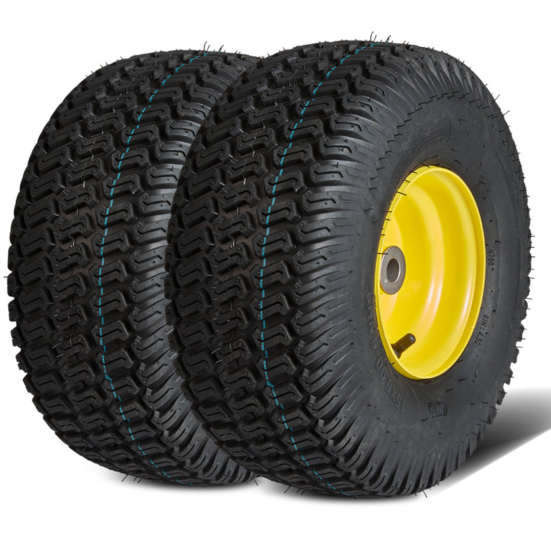 Tractor Tires, Yellow, 15" H x 15" W x 6" D