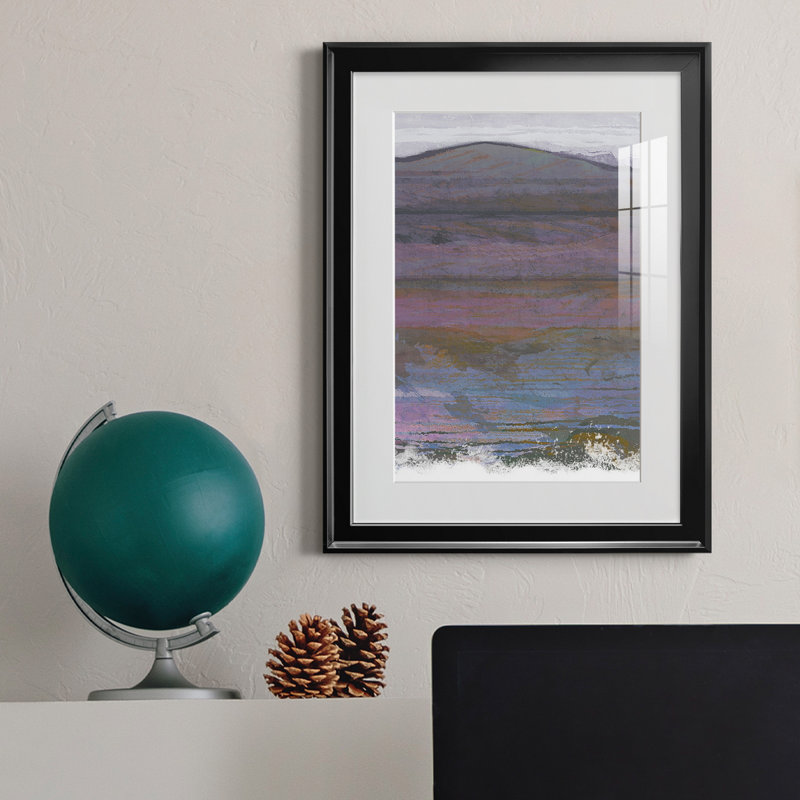 Majestic Mountains I - peinture encadrée, H 22,5 po x l 30,5 po x P 1,5 po, Noir