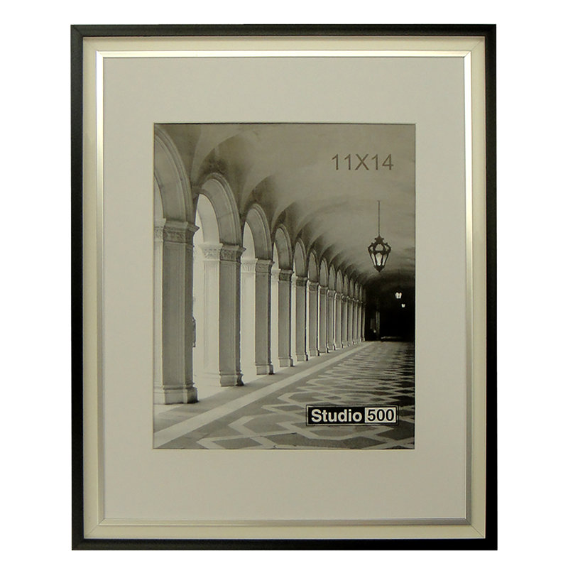 Cadre photo moderne en relief noir
