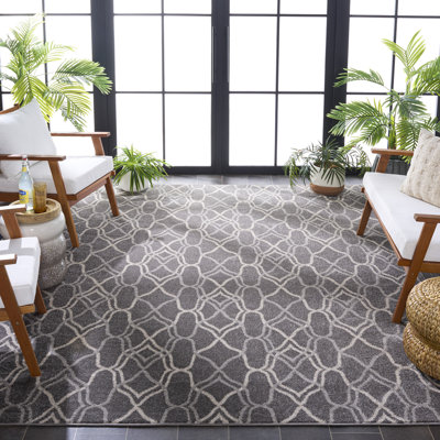 Ammundsen Geometric Gray Area Rug