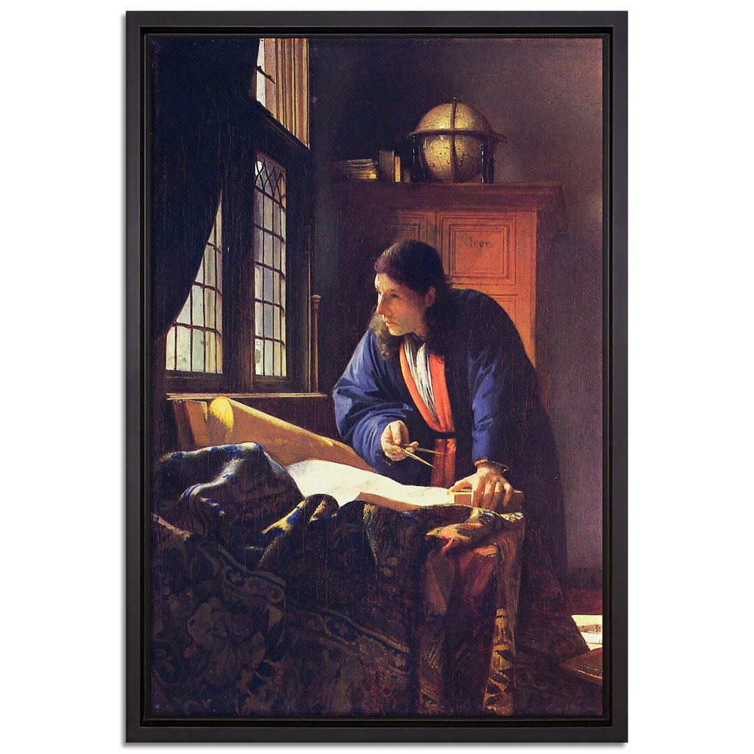 Gerahmtes Leinwandbild The Geographer von Johannes Vermeer