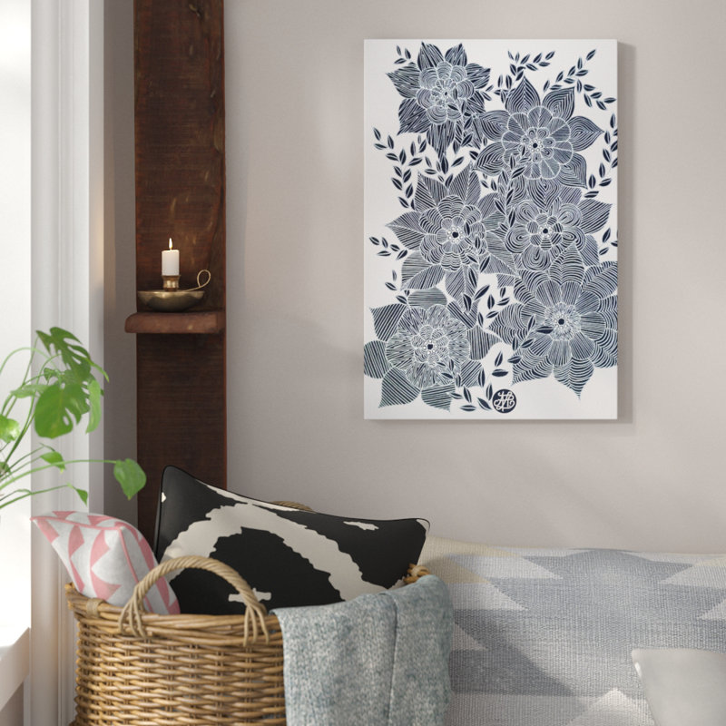 Fleurs, impression sur toile tendue, H 60 po x l 40po x P 1,5 po