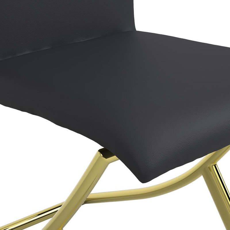 Ensemble de 4 chaises d'appoint rembourrées Tingley, Noir