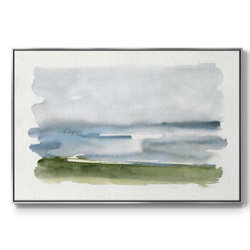 «Coastline Splash II», reproduction sur toile encadrée, H 27 po x l 41 po x P 2 po, Argent