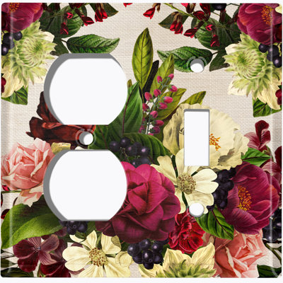 Patterned 2 - Gang Combination Plate Standard Combination Wall Plate