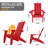 Modern All Weather Outdoor HIPS Plastic/Resin Adirondack Chair Fire Pit Chairs Oversized Patio Chair With Cup Holder(EIGHT SETS)-421276879
