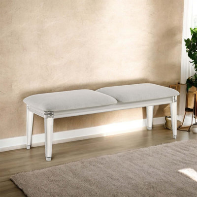Banc rembourré avec pieds en acrylique Boucle