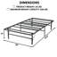 Structure de lit Muscoy en acier pliable de 14 po, aucun sommier requis, rangement sous le lit, assemblage facile-1157881166-1157881154