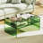 Freysteinn Acrylic Coffee Table,  2 Tiers Clear End Table with Storage Shelf-1074413994