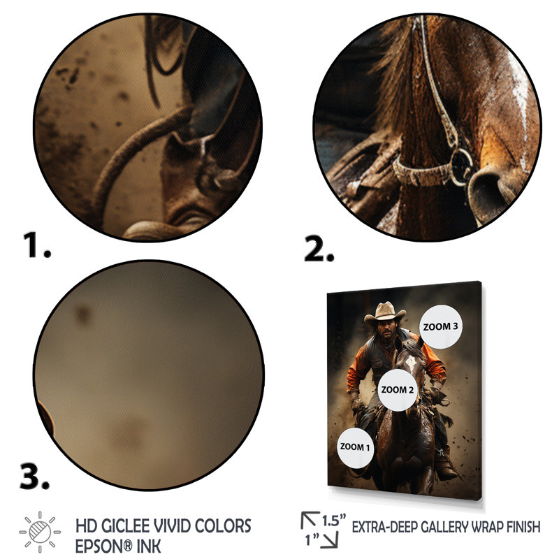 Bestar Canada Calgary Rodeo II - Imprimé, Cadre doré à une seule photo, H 40 po x l 30 po x P 1,5 po