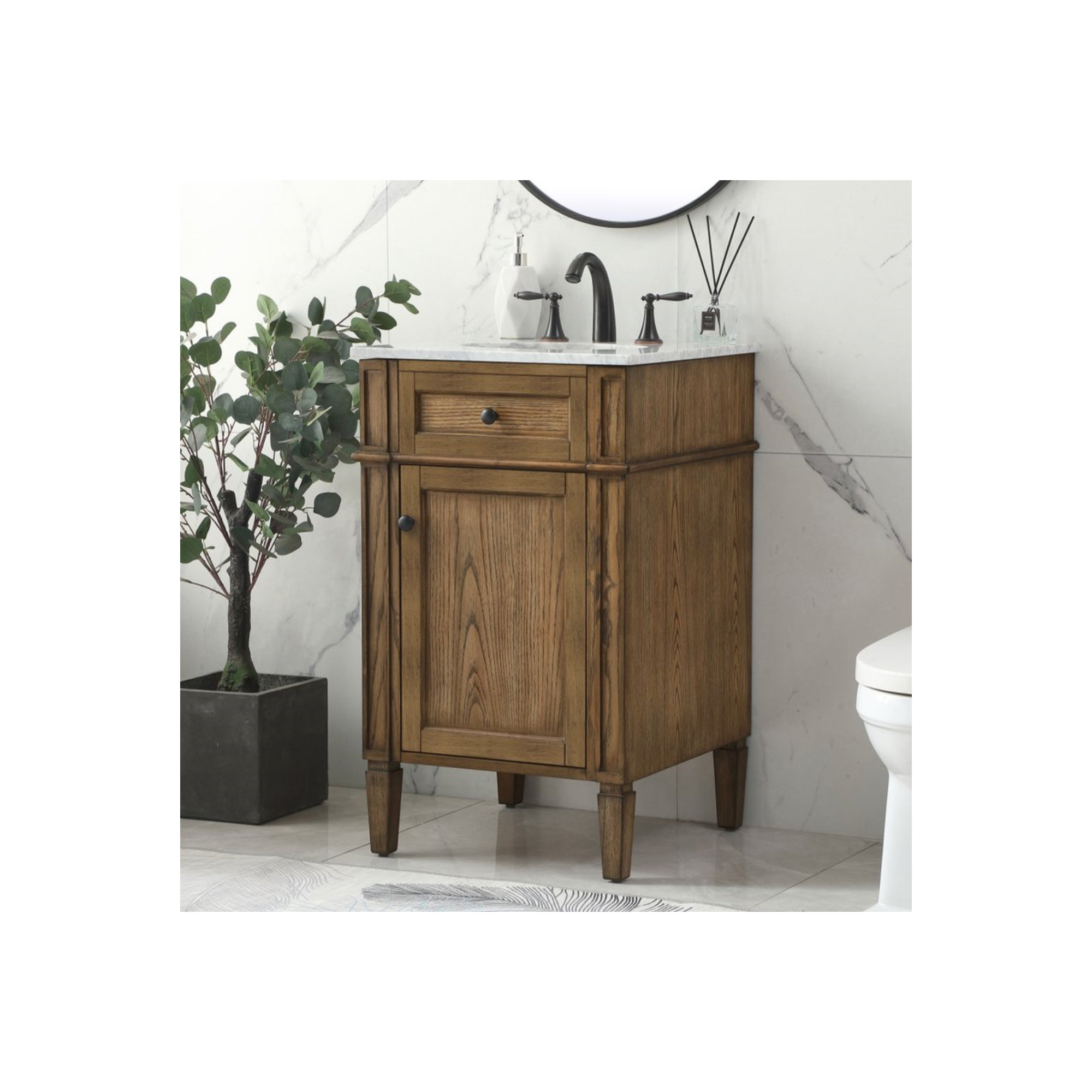 Rivers 21'' Single Bathroom Vanity, Driftwood