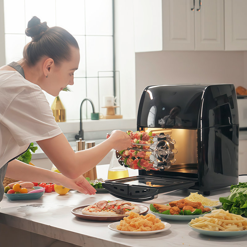 HOMCOM 12L Air Fryer Oven, Black