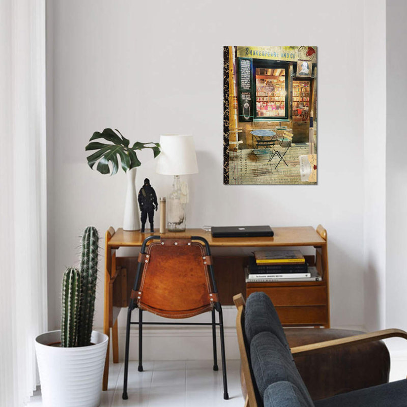 «Paris Bistro II», impression sur toile, H 12 po x l 8 po x P 0,75 po, Toile tendue, Pas de tapis