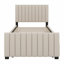 Lit plateforme tapissier avec lit gigogne-477070233
