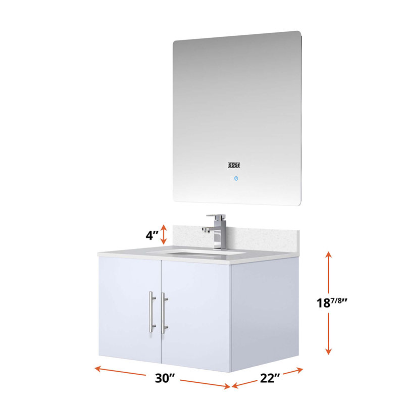 Bath Vanity With Faucet Set And LED Mirror
